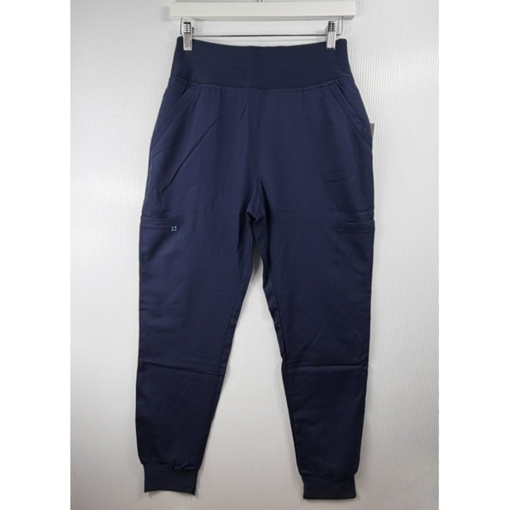 White Cross Pants Womens Small Vibe Cargo Jogger Scrubs Navy Blue Medical Dental